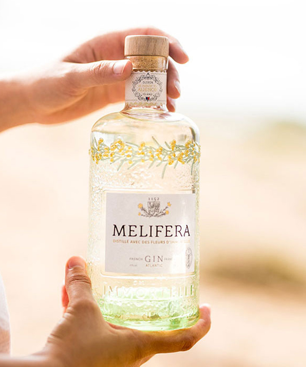 Melifera-gin-artisanal-bio-francais-fleur-immortelle